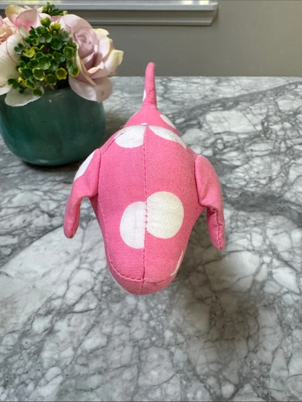 Pink  Victoria’s Secret Polka Dot Decorative Dog Figurine - Home Accents
